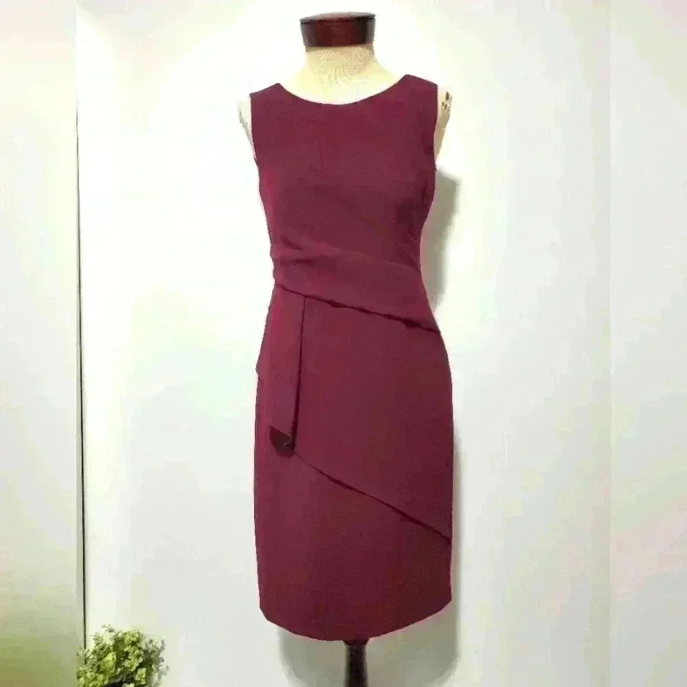Ivanka Trump merlot wine purple  midi dress. Size 2